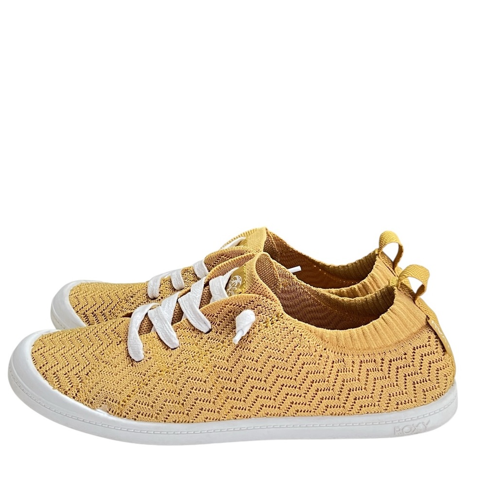 Roxy Bayshore Knit III Mustard Yellow Slip On Sneakers Size 8.5 - Picture 6 of 8